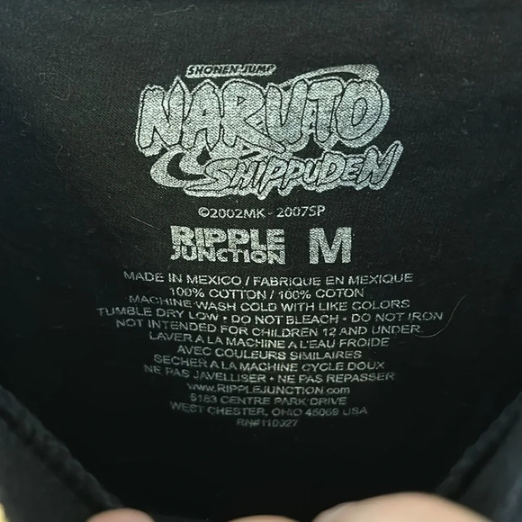 Naruto Shippuden Graphic (M) Black Short Sleeve Adult T-Shirt Cosplay Comic-Con - Picture 3 of 4